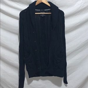American eagle men’s cable knit button cardigan